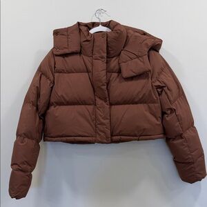 lululemon athletica Cropped Puffer Jacket - Brown